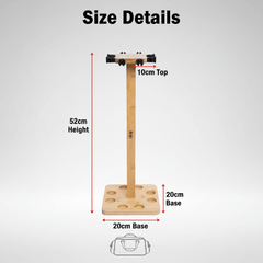 Raprance Fishing Rod Storage Racks, 100% Bamboo Floor Stand Fishing Pole Holders for Garage of 8 Rods or Combos