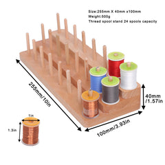 Raprance Fly Tying Thread Spool Stand Nature Wood Spool Station Hand Made Travelling