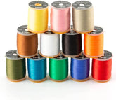 Raprance 140D Fly Tying Thread 12 Colors Non Waxed Fly Tying Wires Materials Kits Fly Tying Tieing Supplies for Dry Wet Flies