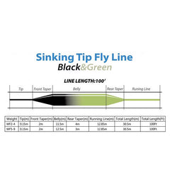 Raprance Sinking Tip Fly Line