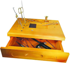 Raprance Bamboo Fly Tying Station , Fly Fishing Tool Organizer Caddy, Materials Tray Holder for Tying Flies
