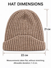 Raprance Wool Fisherman Beanies for Men Women Short Cuffed Knit Beanie