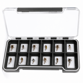Raprance Super Slim Magnetic Back Waterproof Fly Fishing Box: 12 Compartments