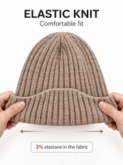 Raprance Wool Fisherman Beanies for Men Women Short Cuffed Knit Beanie