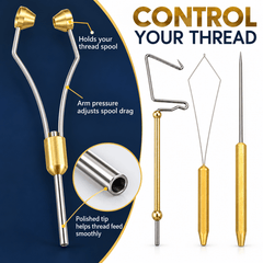 Raprance Fly Tying Tools, Fly Tying Kit with Bobbin Thread Holder, Wire Threader, Knot Whip Finisher,Bodkin