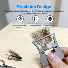 Raprance Hackle Pliers for Tying Tying Tool Stainless Steel Replacement Baits Lure Making Supplies Portable Hackle Clamp
