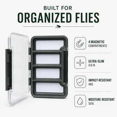 Raprance Super Slim Magnetic Back Waterproof Fly Fishing Box