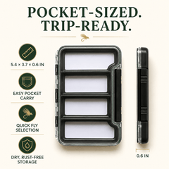 Raprance Super Slim Magnetic Back Waterproof Fly Fishing Box