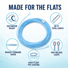 Raprance Saltwater Line 2 welded loops floating fly fishing