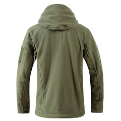 Raprance Men's Full Zip Hooded Polar Fleece Jacket Long Sleeve Military Outdoor Hoodies Coat with Pockets