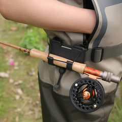 Raprance 3rd Hand Fishing Clip Rod Holder Rotatable for Fly Fishing Bank Fishing Belt Wading