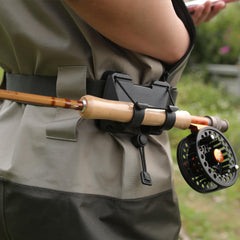 Raprance 3rd Hand Fishing Clip Rod Holder Rotatable for Fly Fishing Bank Fishing Belt Wading