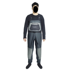 Ussuris Breathable Insulated Chest Waders, Perfect for 4 Seasons Fly Fishing Stocking Foot Waders for Men and Women