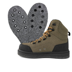 Ussuris Outdoors Stonefly Cleated and Felt Sole Wading Shoe Fly Fishing Boot for Men