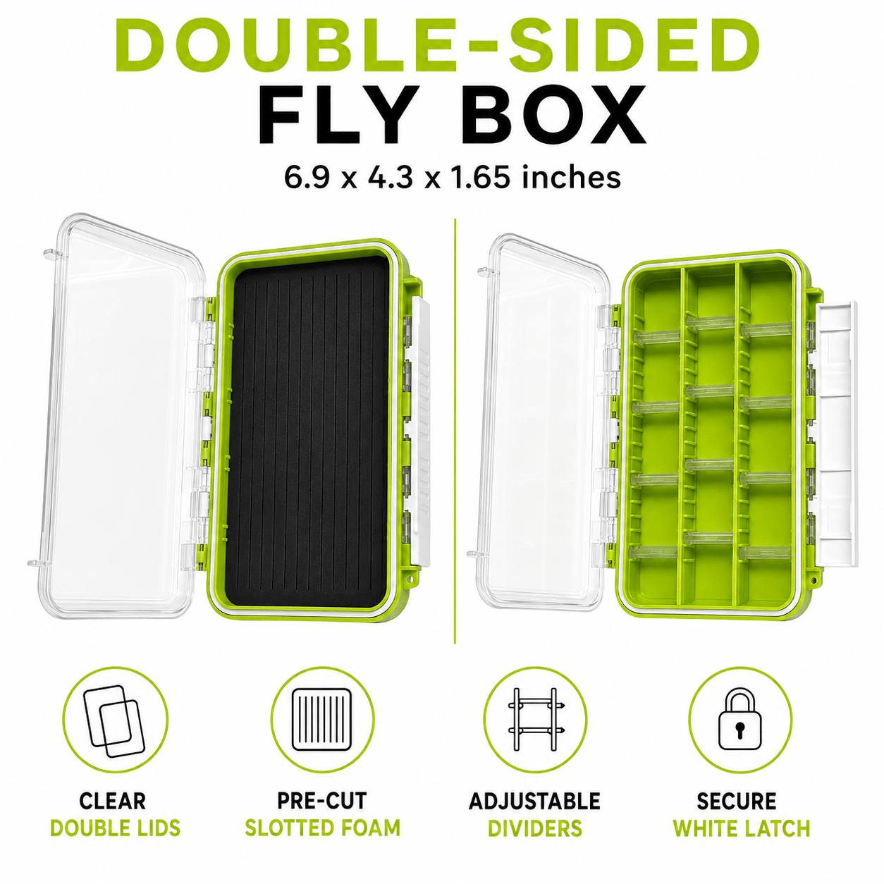 Raprance Sturdy Dual Sided Small Tackle Box Organizer