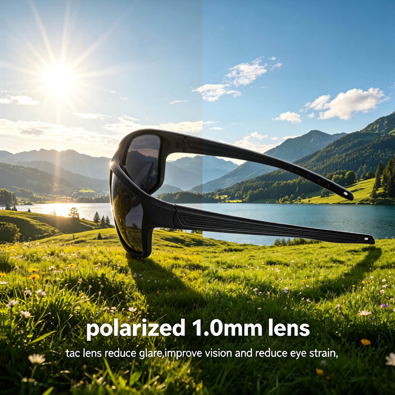 Raprance Sports Polarized Sunglasses for Men: Women UV400 Protection Wrap Around Sun Glasses for Golf Fishing Running Driving