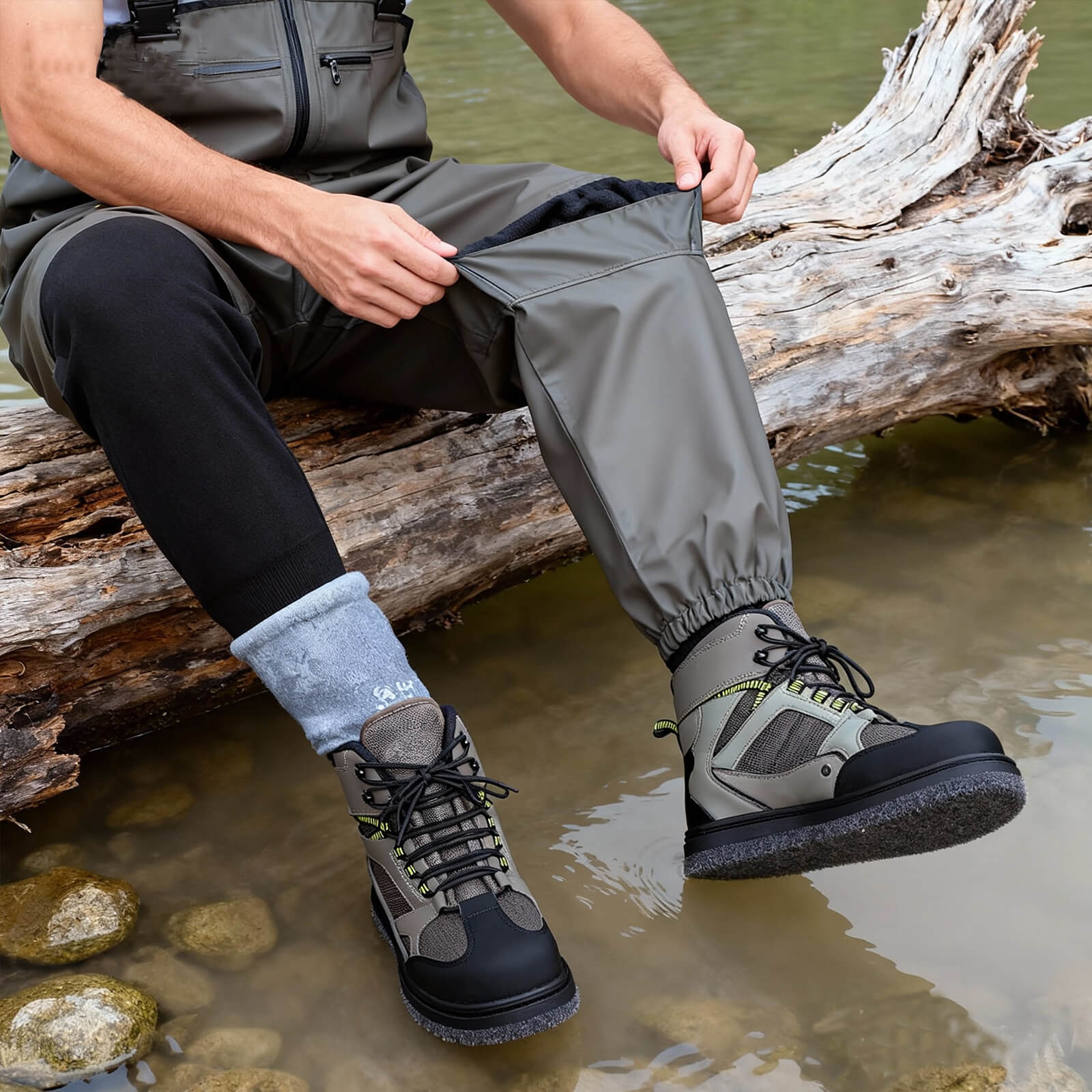 Raprance Fly Fishing Felt & Rubber Sole Wading Boots Waders Shoes