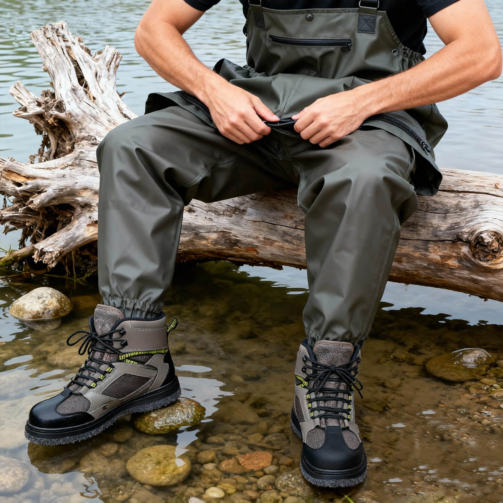 Raprance Fly Fishing Felt & Rubber Sole Wading Boots Waders Shoes