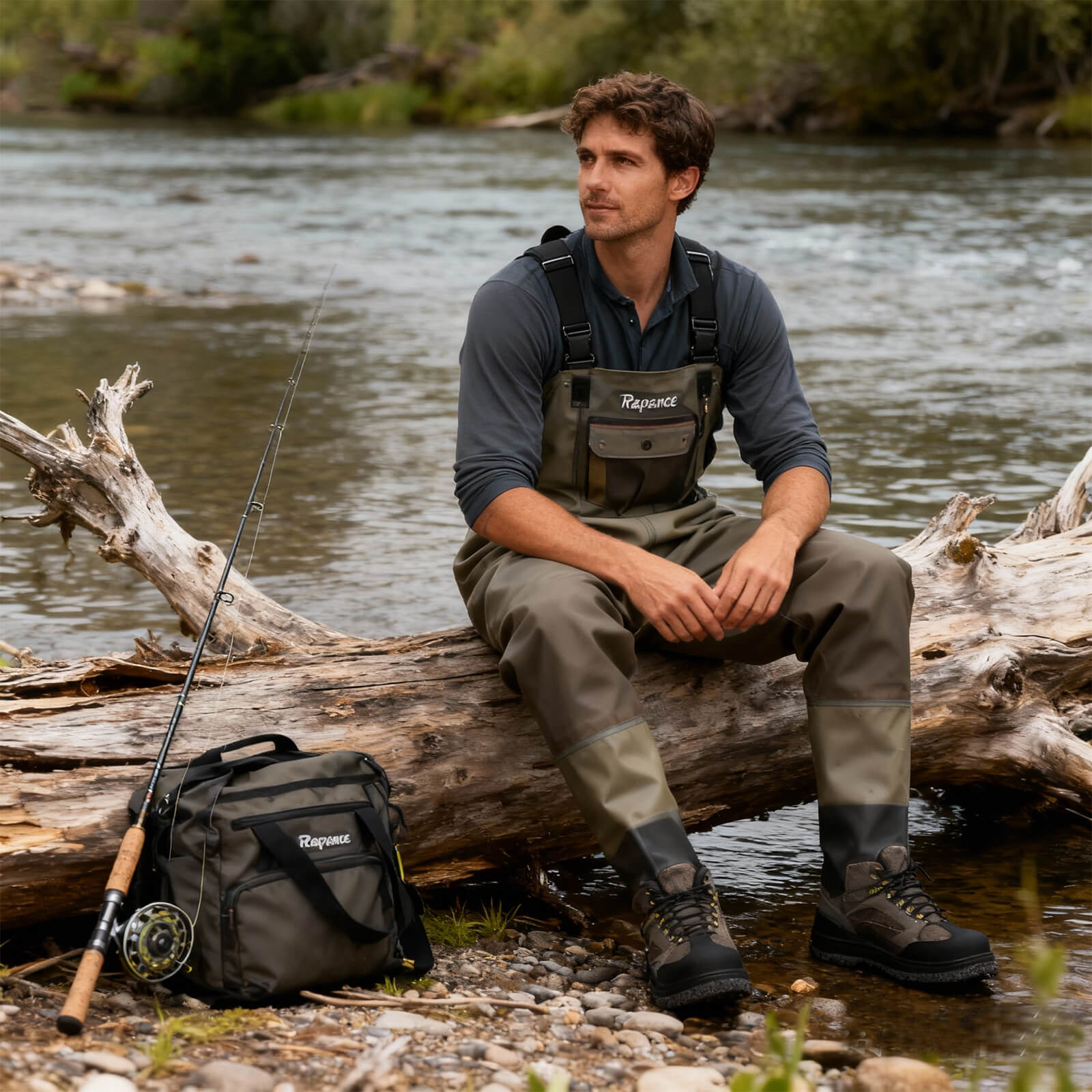 Raprance Fly Fishing Felt & Rubber Sole Wading Boots Waders Shoes