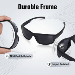 Raprance Polarized Sports Sunglasses for Men Women, Ideal for Running Fishing Driving Unbreakable Frame with UV Protection