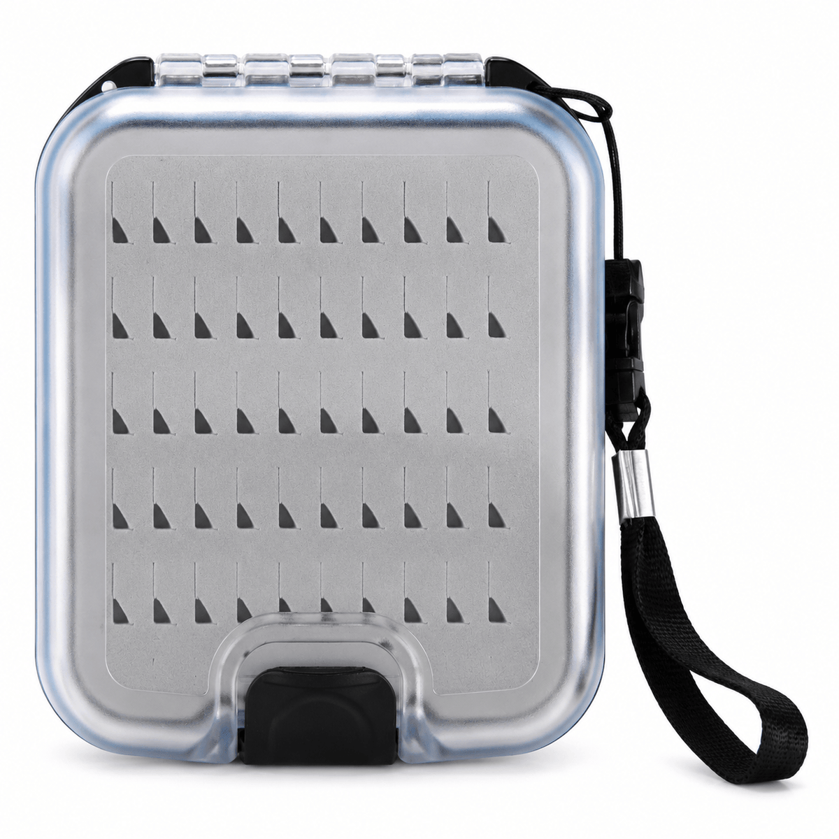 Raprance lastic Waterproof Pocket Fly Fishing Box Double Side Clear Lid Easy Grip Foam with Lanyard Mini Fly Box