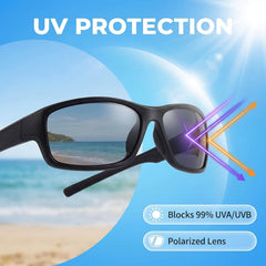 Raprance Polarized Sports Sunglasses for Men Women, Ideal for Running Fishing Driving Unbreakable Frame with UV Protection