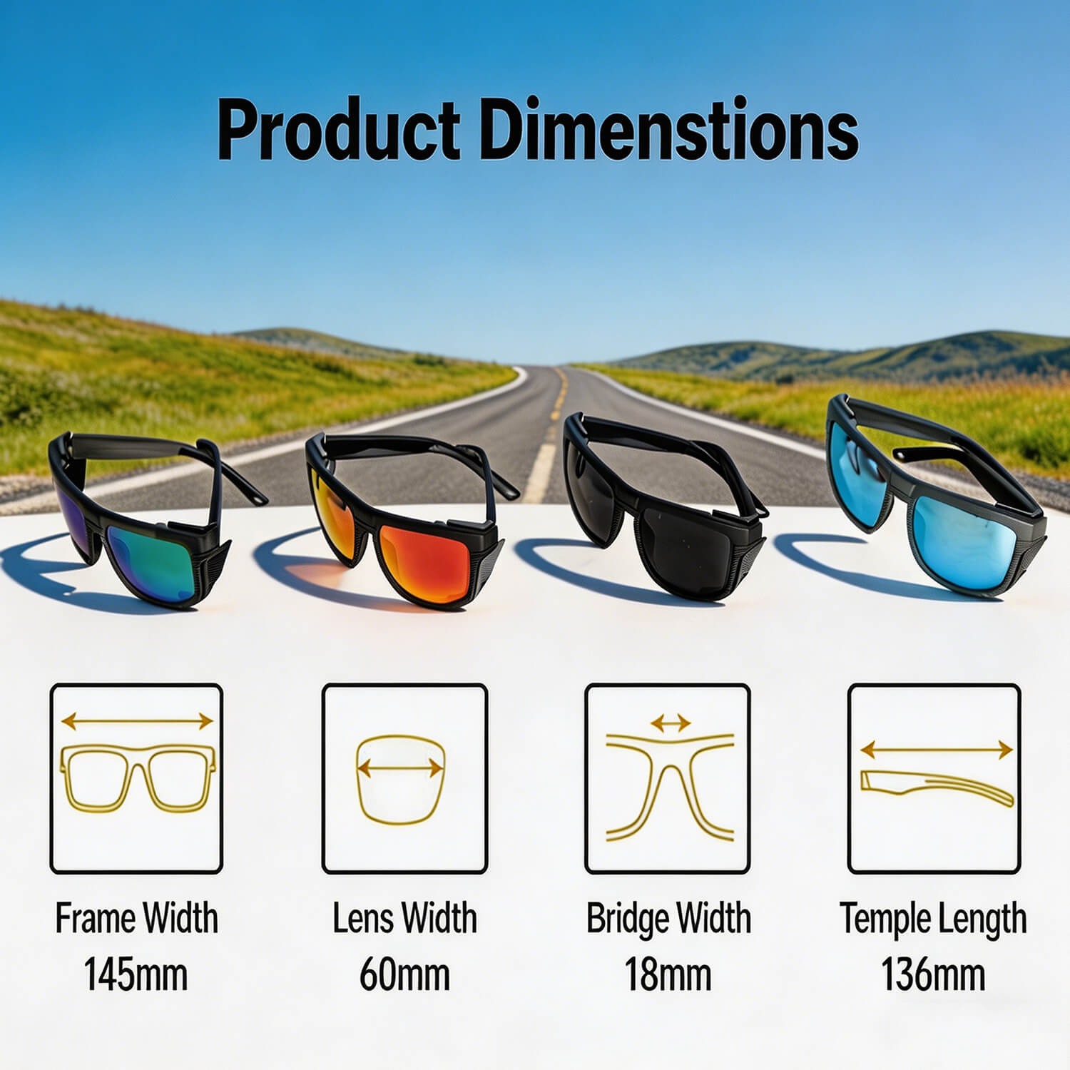 Raprance Sports Polarized Sunglasses for Men: Womens Lightweight Wrap Around TR90 Frame UV Protection for Fishing Golf Driving