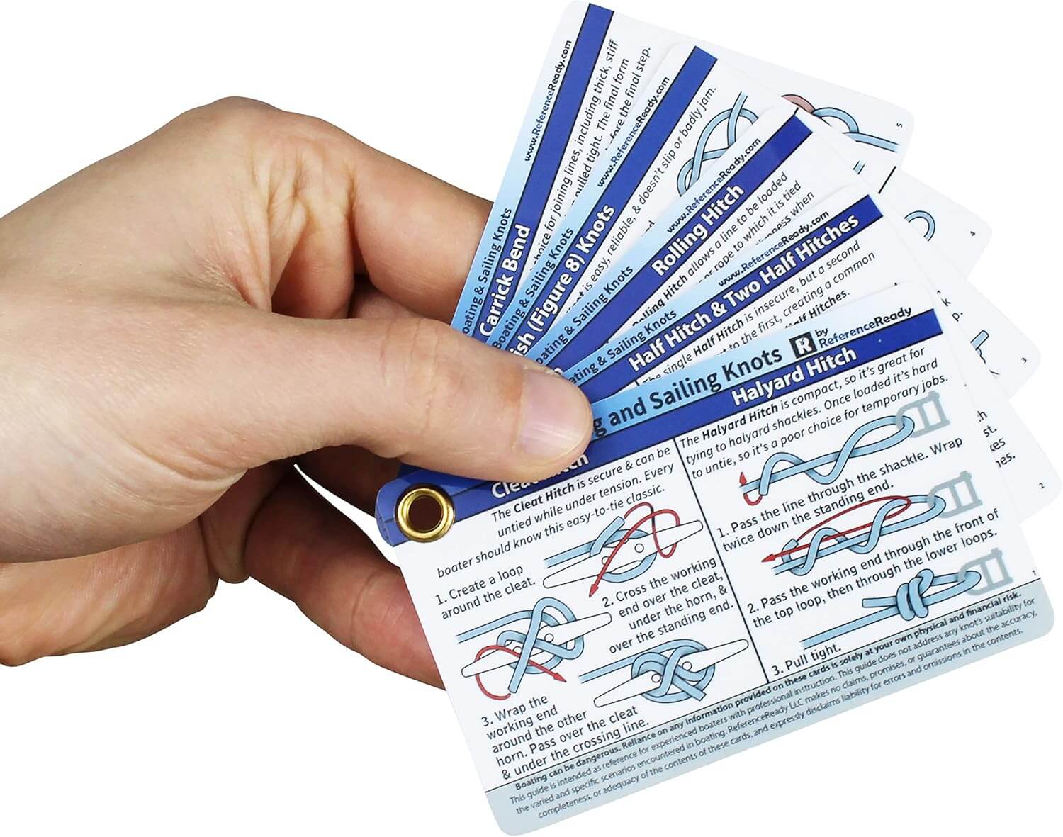 Boating and Sailing Knot Cards - Waterproof Guide to 20 Nautical Knots