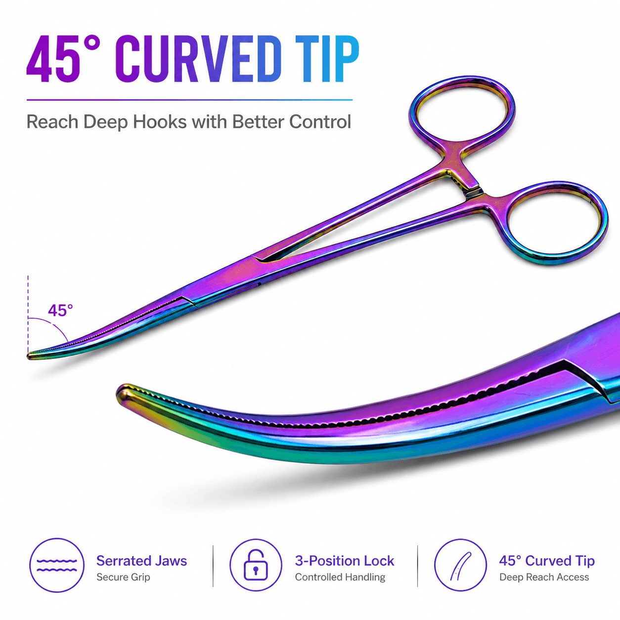 Raprance Hemostat Forceps Curved Straight, Piercing Pliers,Colorful | Stainless Steel Set For Fishing , Piercing , Nurses, Includes Straight And Curved Pliers, Gauze And Suture Removal Scissors