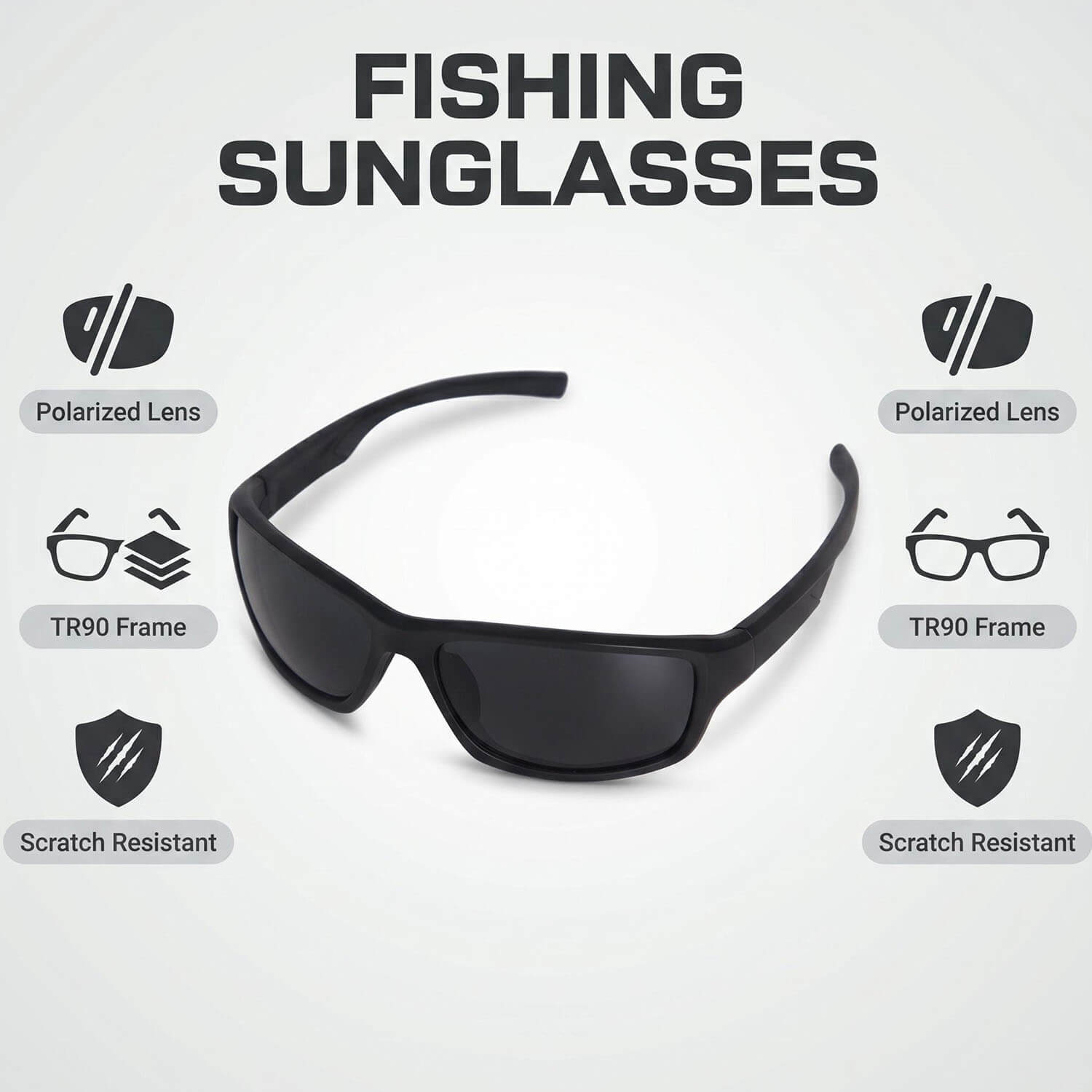 Raprance Polarized Sports Sunglasses for Men Women, Ideal for Running Fishing Driving Unbreakable Frame with UV Protection