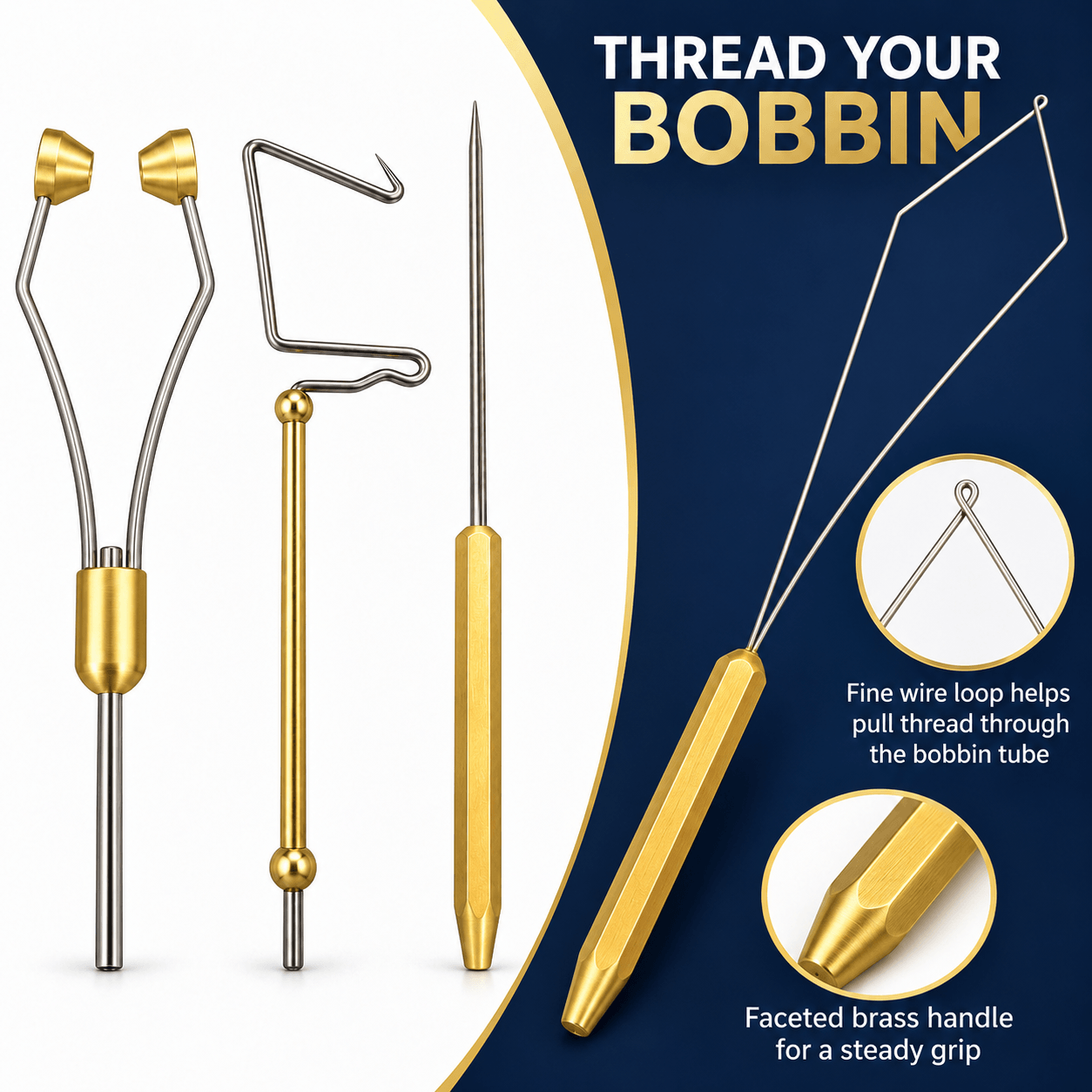 Raprance Fly Tying Tools, Fly Tying Kit with Bobbin Thread Holder, Wire Threader, Knot Whip Finisher,Bodkin
