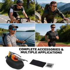 Raprance Polarized Sports Sunglasses for Men Women, Ideal for Running Fishing Driving Unbreakable Frame with UV Protection