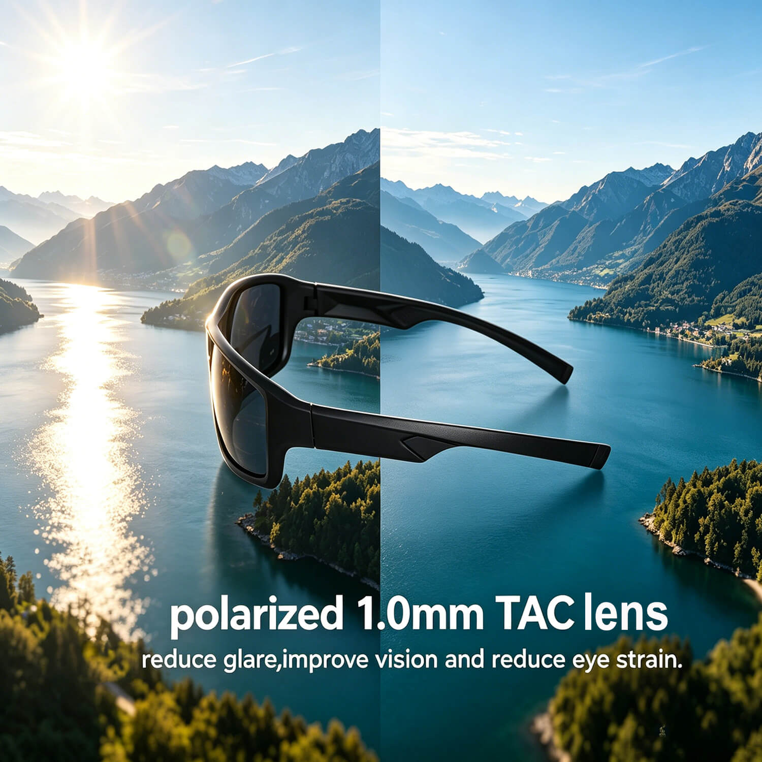 Raprance Polarized Sports Sunglasses for Men Women, Ideal for Running Fishing Driving Unbreakable Frame with UV Protection