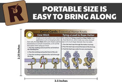 Horse Knot Cards – Pocket Guide to 19 Pack and Trail Riding Knots - Horse Stuff for Girls and Boys