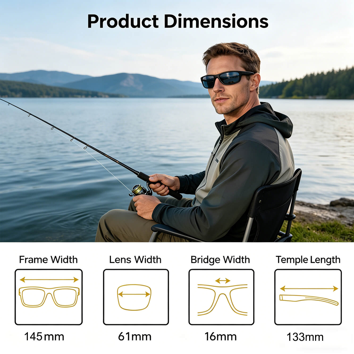 Raprance Polarized Sports Sunglasses for Men Women, Ideal for Running Fishing Driving Unbreakable Frame with UV Protection