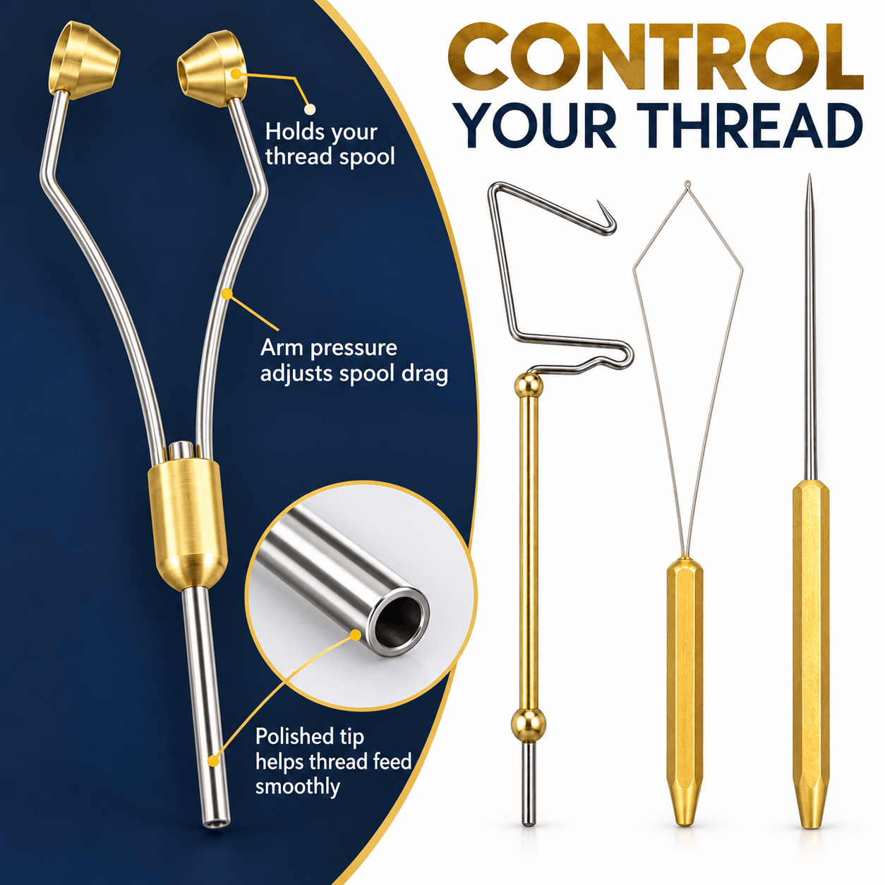 Raprance Fly Tying Tools, Fly Tying Kit with Bobbin Thread Holder, Wire Threader, Knot Whip Finisher,Bodkin