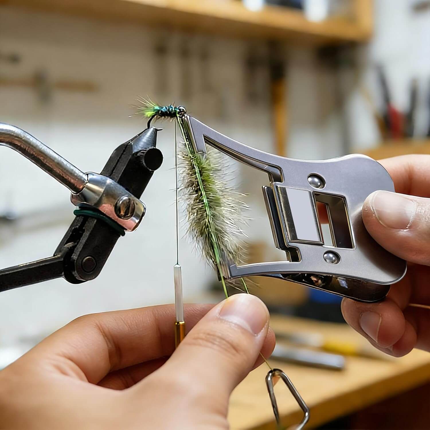 Raprance Hackle Pliers for Tying Tying Tool Stainless Steel Replacement Baits Lure Making Supplies Portable Hackle Clamp