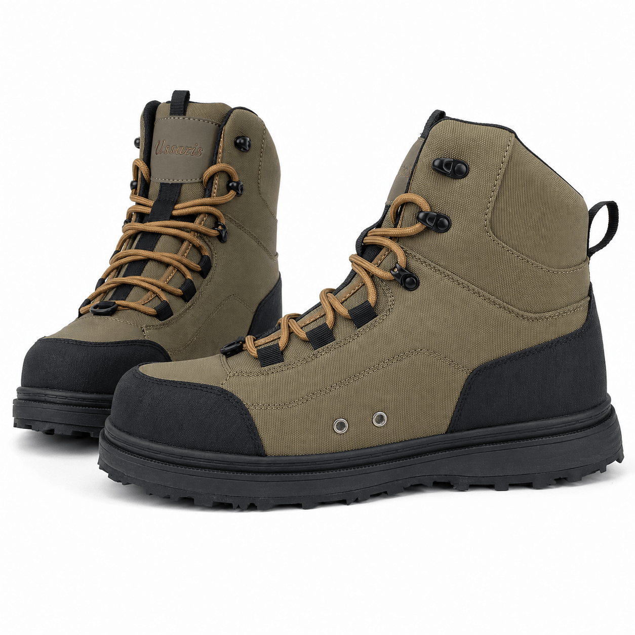 Ussuris Outdoors mens Deep Eddy Cleated Rubber Sole Wading Boots