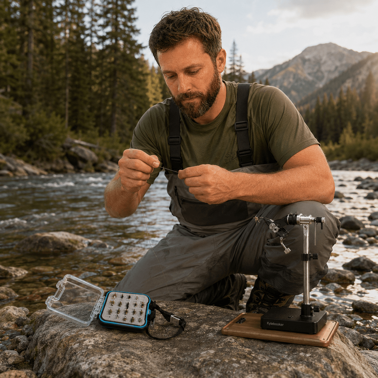 Raprance lastic Waterproof Pocket Fly Fishing Box Double Side Clear Lid Easy Grip Foam with Lanyard Mini Fly Box