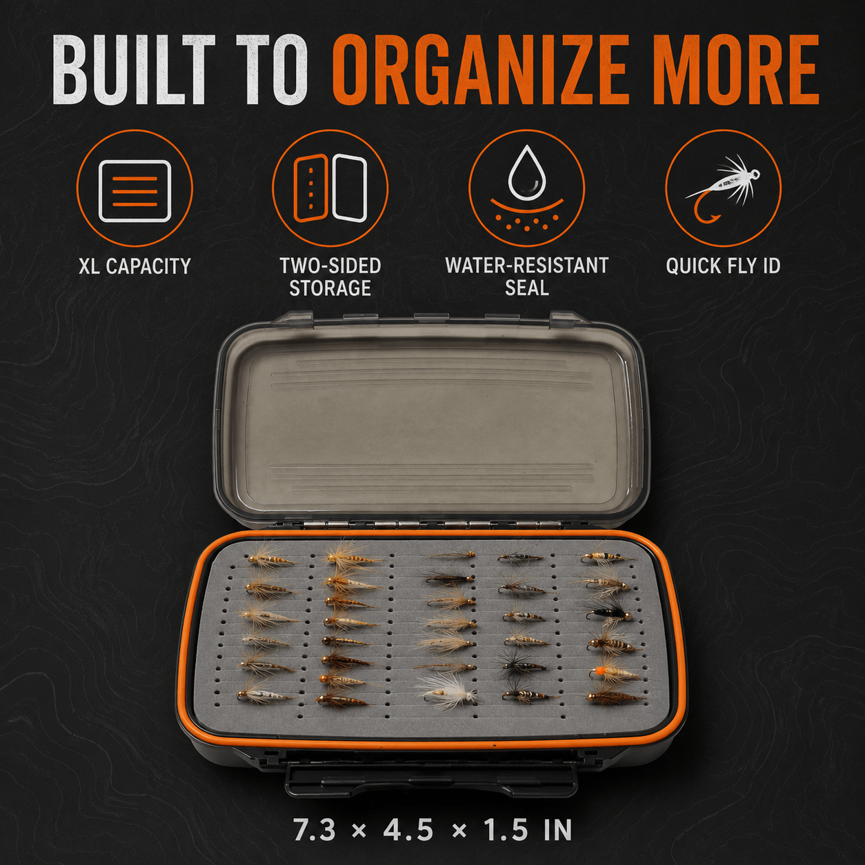 Raprance Fly Box for Fly Files Ice Jig Box Two Sided