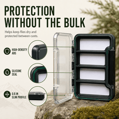 Raprance Super Slim Magnetic Back Waterproof Fly Fishing Box
