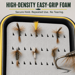 Raprance Waterproof Fly Box for Fly Fishing Double Sided Foam Insert