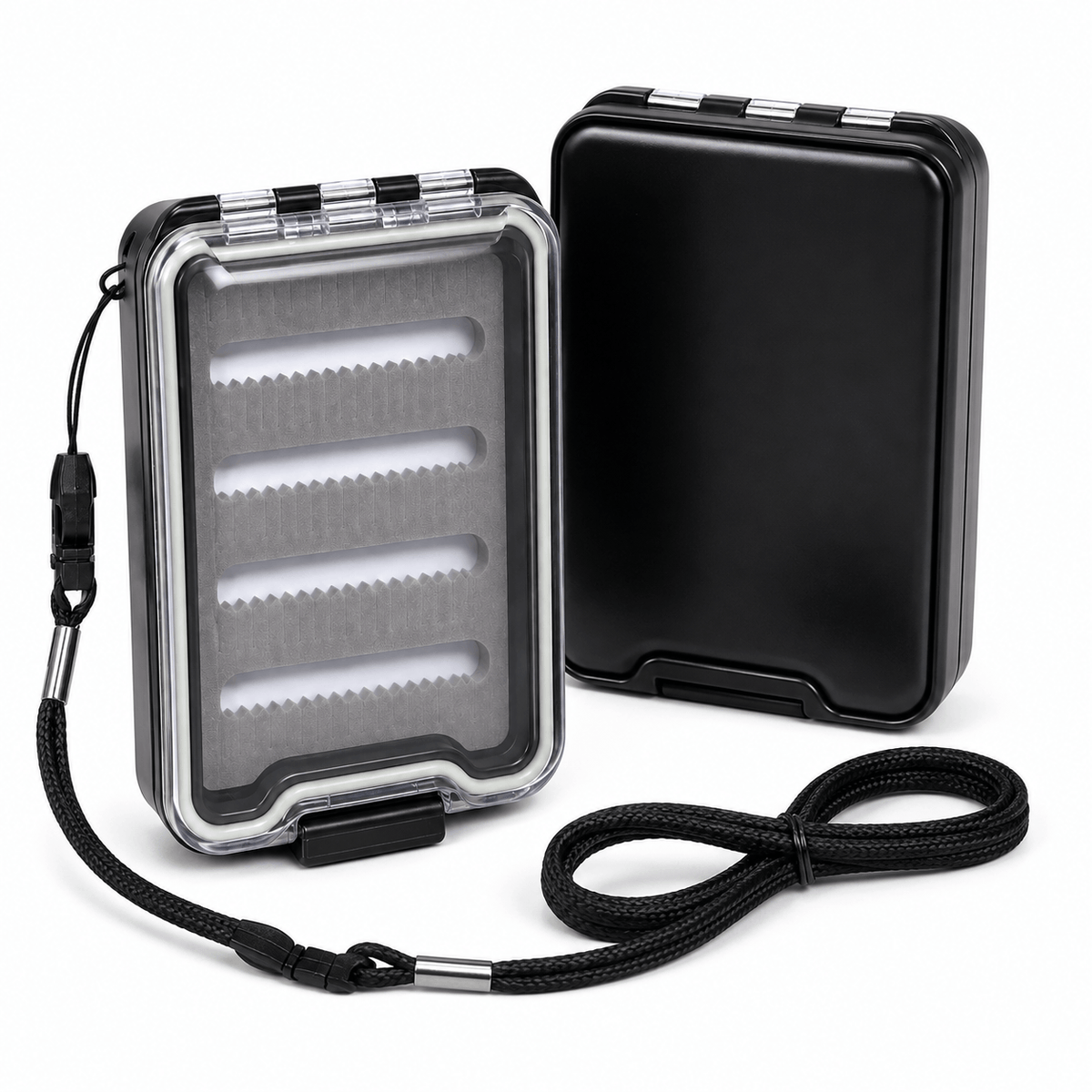 Raprance Fly Fishing Box, Slim Design Large Capacity Fly Storage for Tackle and Hooks, Lightweight ABS with Durable Foam Inserts for Anglers