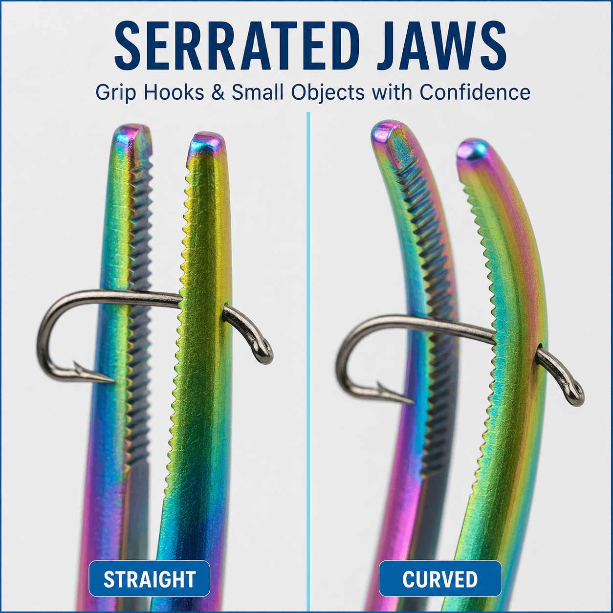 Raprance Hemostat Forceps Curved Straight, Piercing Pliers,Colorful | Stainless Steel Set For Fishing , Piercing , Nurses, Includes Straight And Curved Pliers, Gauze And Suture Removal Scissors