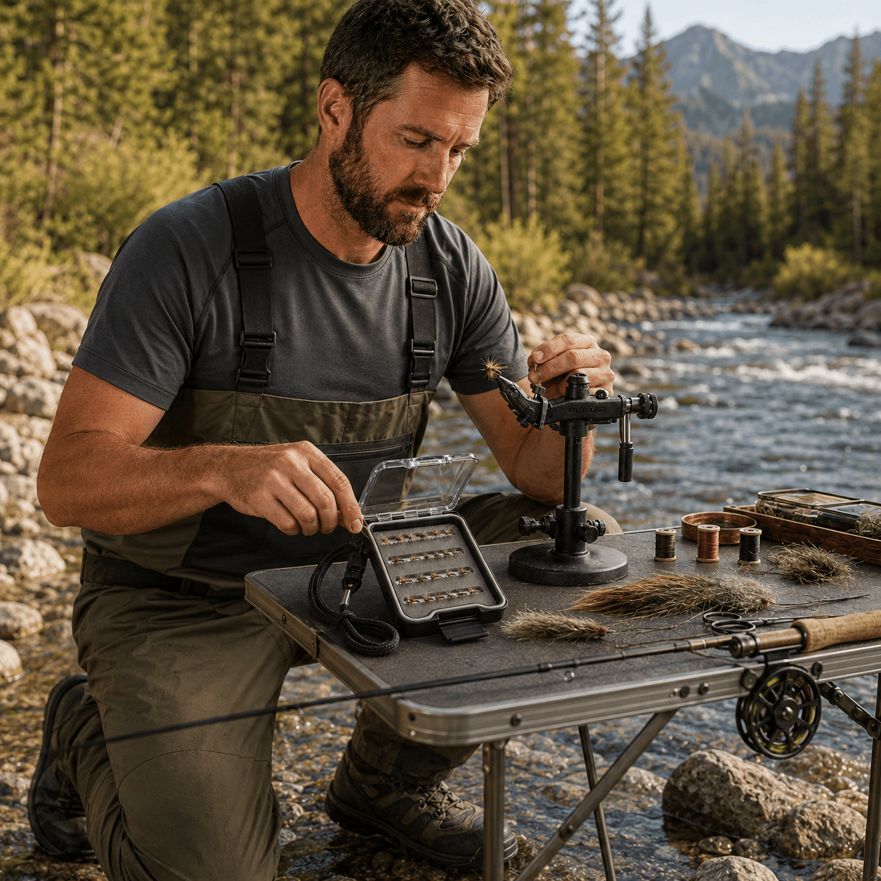 Raprance Fly Fishing Box, Slim Design Large Capacity Fly Storage for Tackle and Hooks, Lightweight ABS with Durable Foam Inserts for Anglers