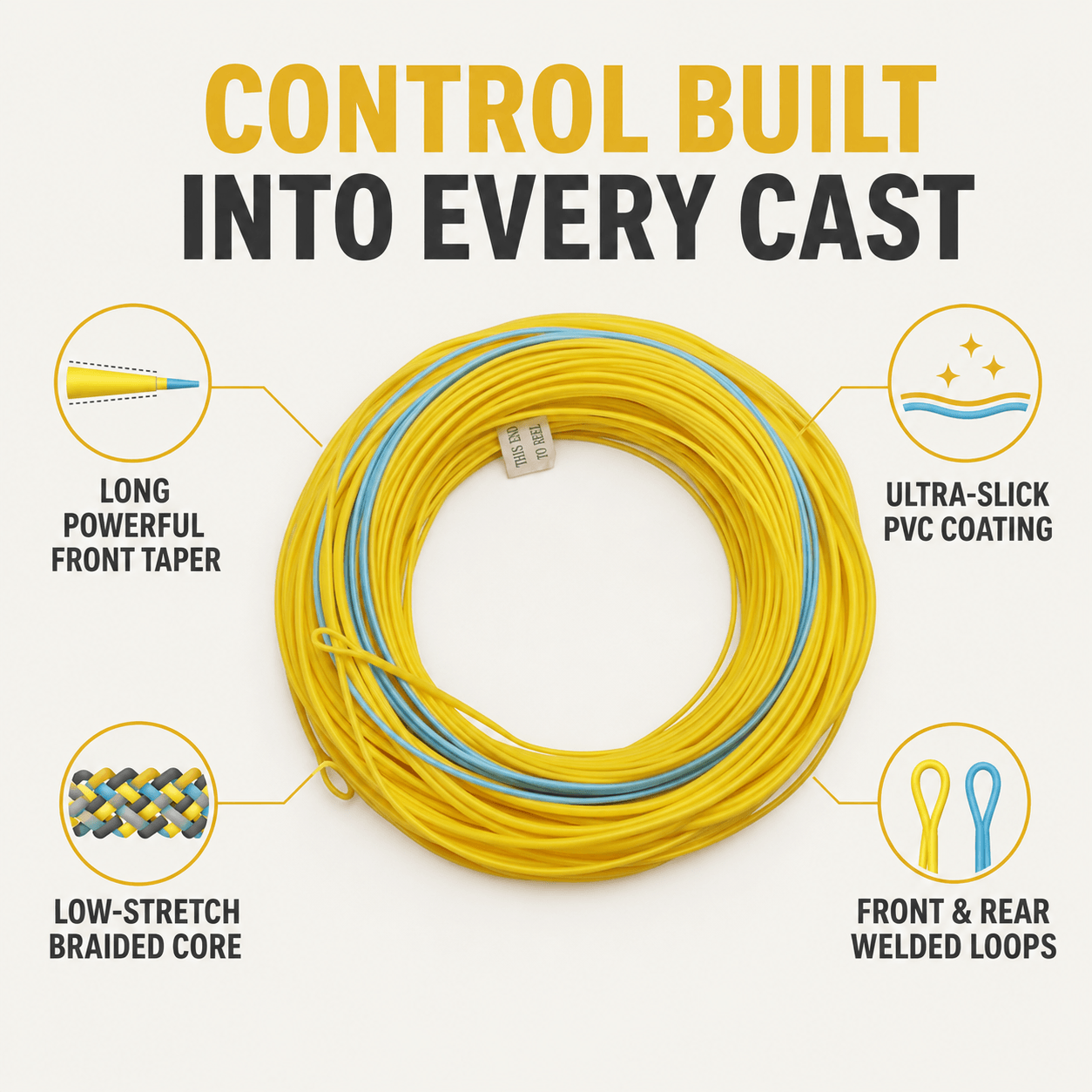 Raprance Spey Fly Line Floating Weight Forward Fly Fishing Lines with Two Welded Loops 125FT WF7/8/9/10/11F