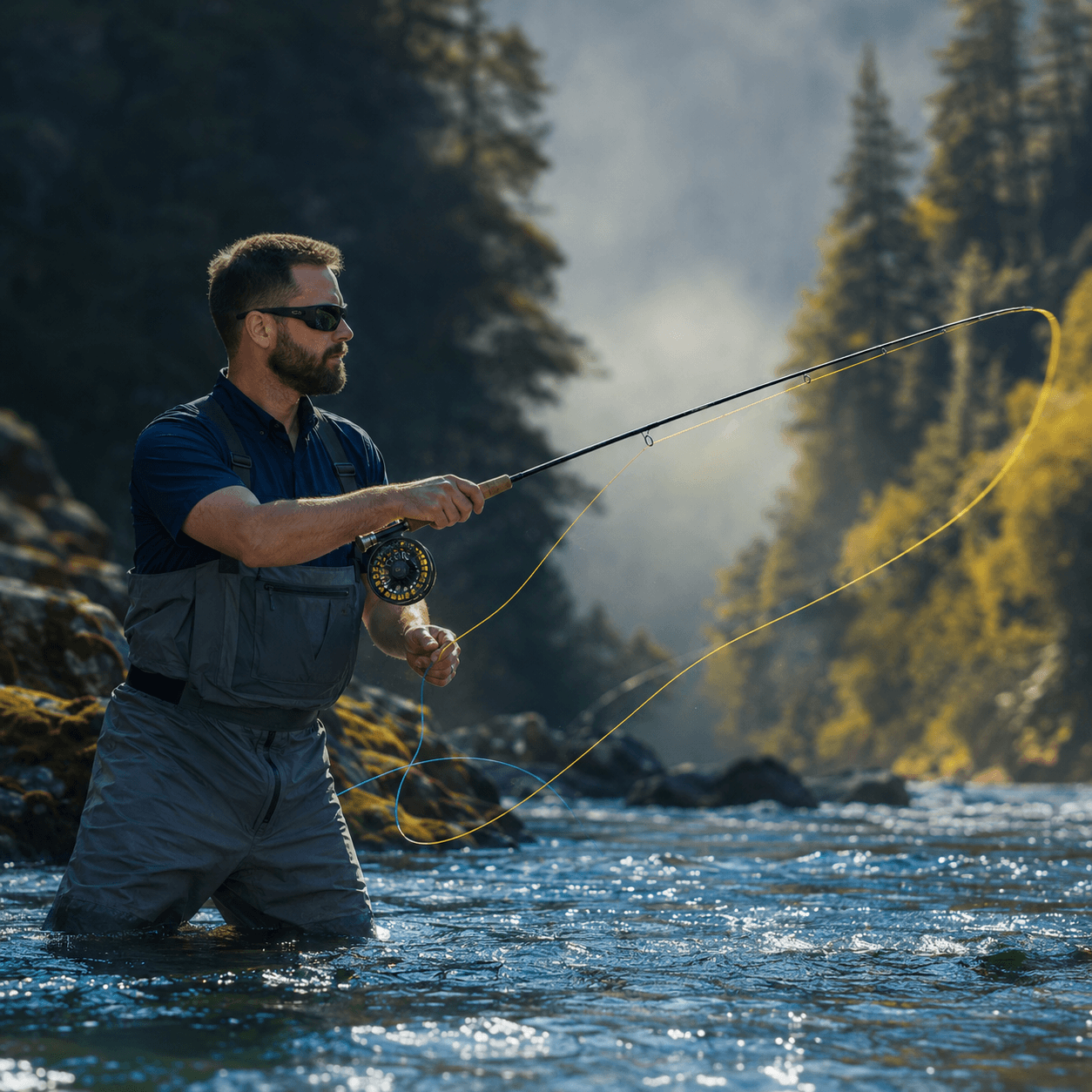 Raprance Spey Fly Line Floating Weight Forward Fly Fishing Lines with Two Welded Loops 125FT WF7/8/9/10/11F