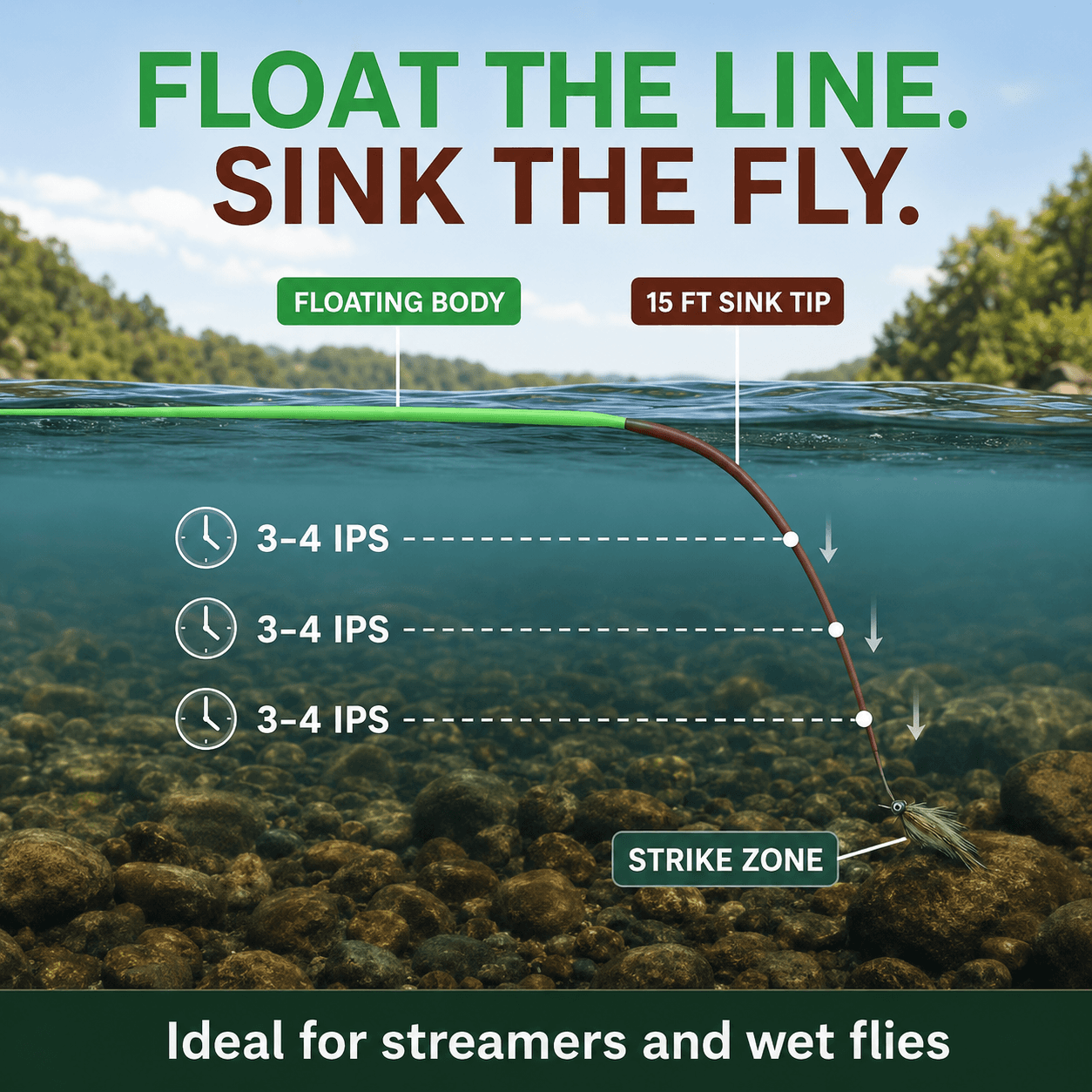 Raprance Mainstream Sinking Tip Fly Fishing Line