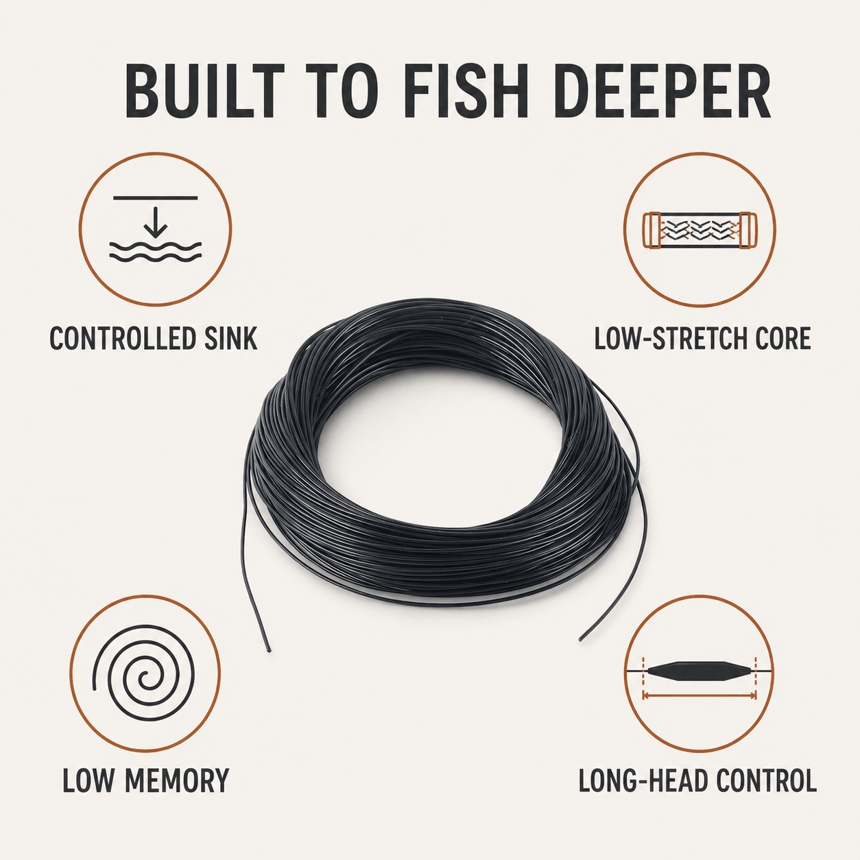 Raprance Full Sinking Fly Line Weight Forward Fly Fishing Lines 100ft 4 5 6 7 8 9wt