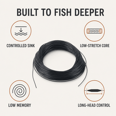 Raprance Full Sinking Fly Line Weight Forward Fly Fishing Lines 100ft 4 5 6 7 8 9wt